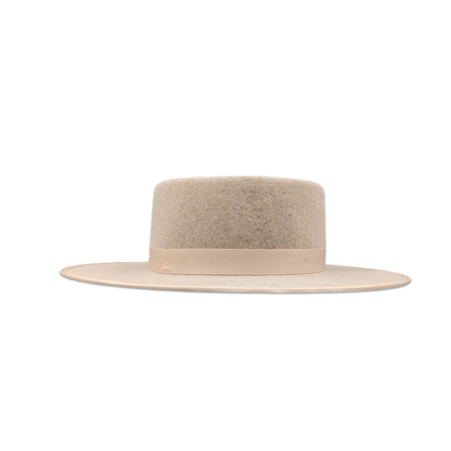 Boater Hat from wool Light Brown