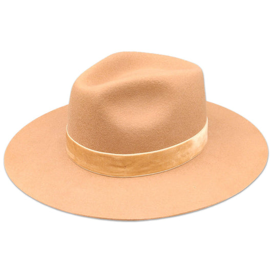 Fedora Flat Light Brown Hat